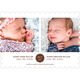 Brown Circle Date Twins Photo Birth Announcements Image 6 of 6